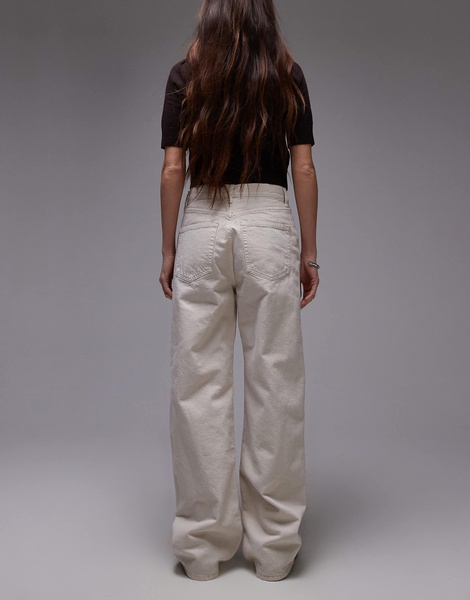 ARKET Coral high waist relaxed leg jeans in off-white