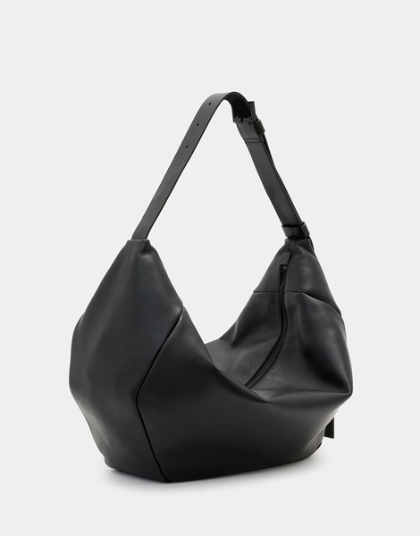 AllSaints real leather Madea oversized bag in black
