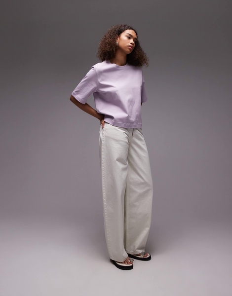 ARKET heavyweight boxy T-shirt in lilac
