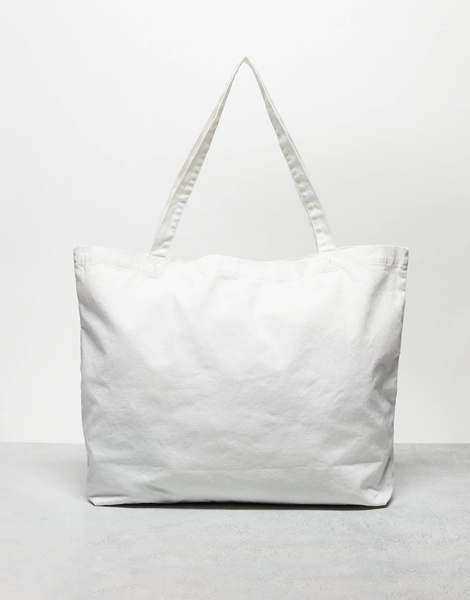 AllSaints Orlando logo tote bag in white