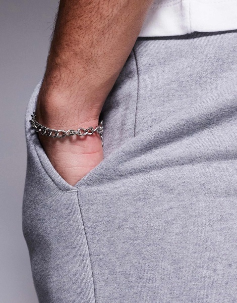ASOS DESIGN premium heavyweight straight leg sweatpants in heather gray