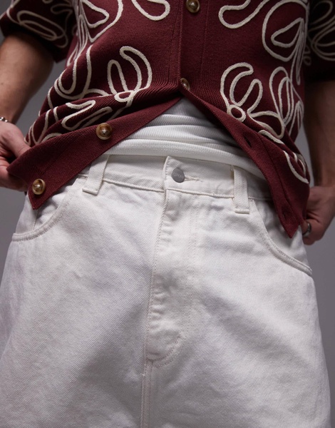 Carhartt WIP brandon denim shorts in white