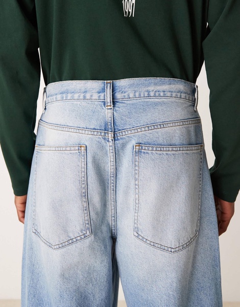 ASOS DESIGN super baggy fit jeans with turn up hem