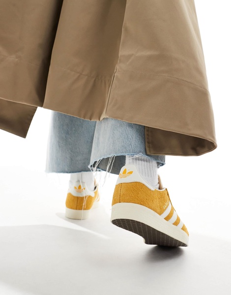 adidas Originals Gazelle sneakers in yellow and white