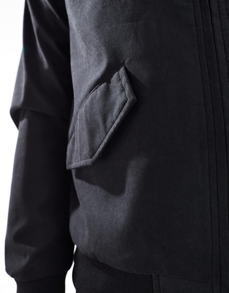 Brave Soul bomber jacket with front pockets in black