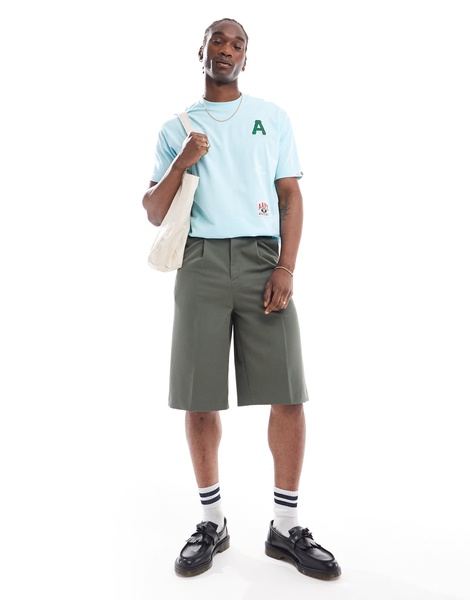 AAPE by A Bathing Ape printed logo T-shirt in light green