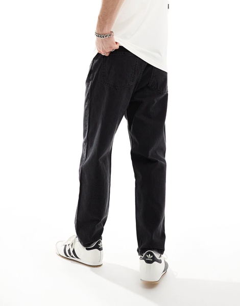 Bershka loose fit jeans in black