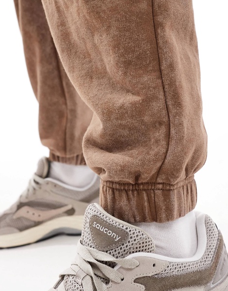 Another Influence acid wash sweatpants in brown