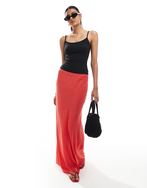 Bershka square neck cami top in black