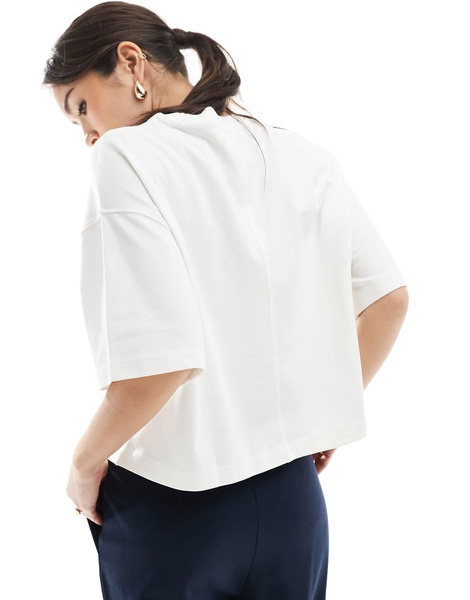 Bershka boxy oversized t-shirt in white