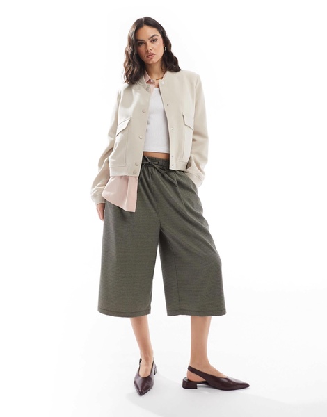 Vero Moda tailored bomber jacket with pockets in cream
