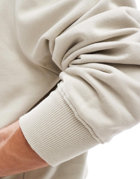 ASOS DESIGN premium heavyweight oversized hoodie in beige