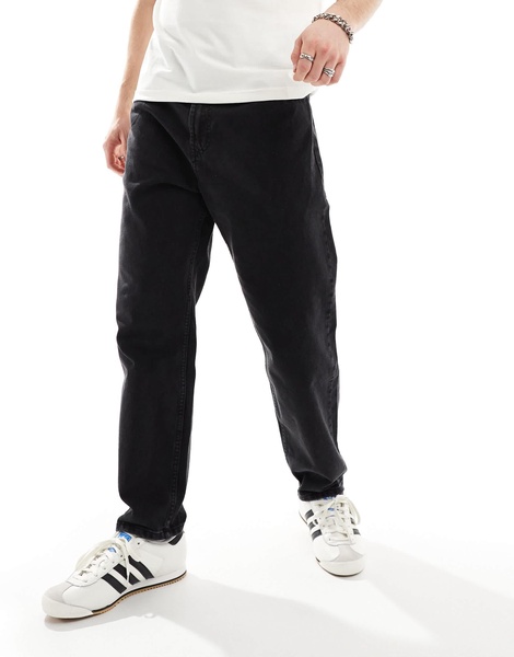 Bershka loose fit jeans in black