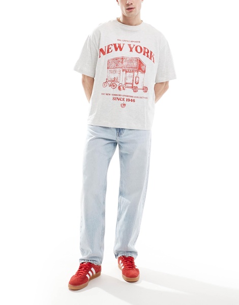 Bershka 90s straight jean in light blue