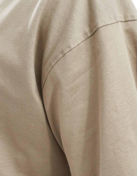 Bershka oversized T-shirt in sand