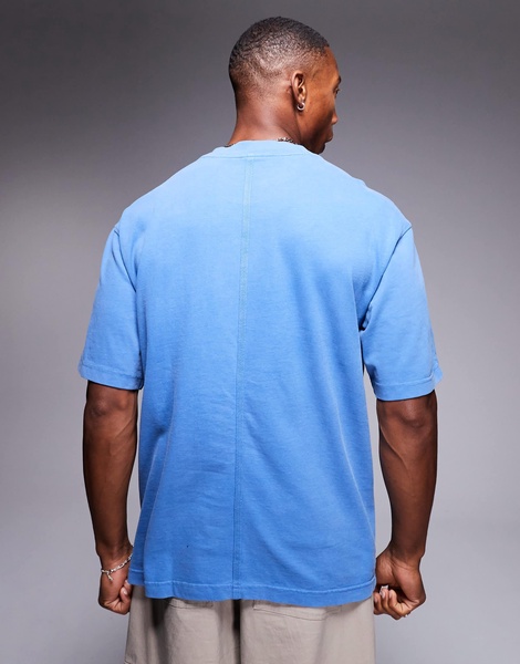 BOSS Orange relaxed fit t-shirt in garment dyed light blue