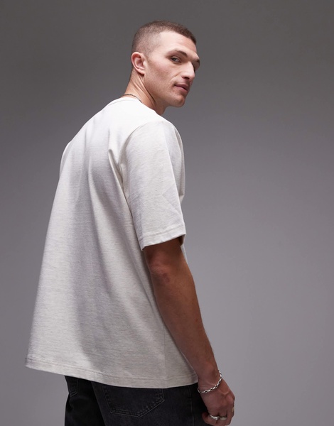 ARKET heavyweight jersey oversized T-shirt in off white