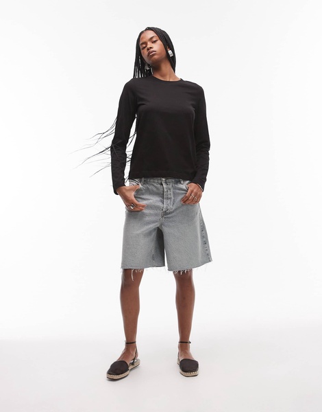 ARKET long sleeve t-shirt in black