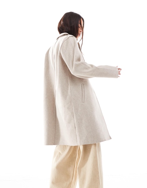 ONLY longline coat in cream