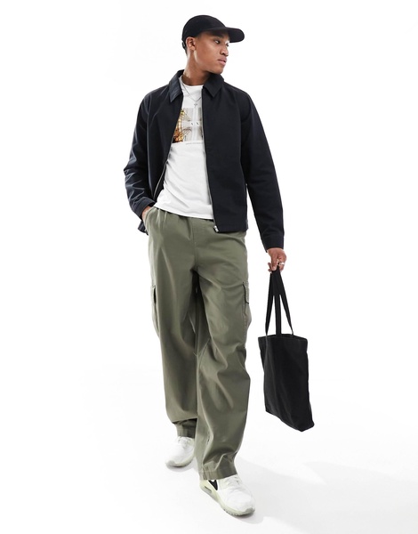 ASOS DESIGN harrington jacket in black