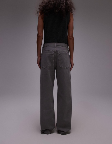 ARKET Shore low waist relaxed boyfriend fit jeans in soft gray wash