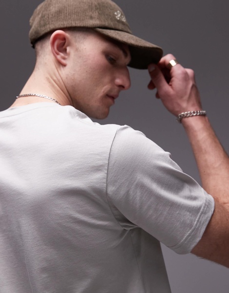 ARKET jersey t-shirt in off white