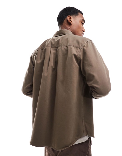 Jack & Jones heavy twill shirt in brown