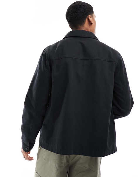 ASOS DESIGN harrington jacket in black