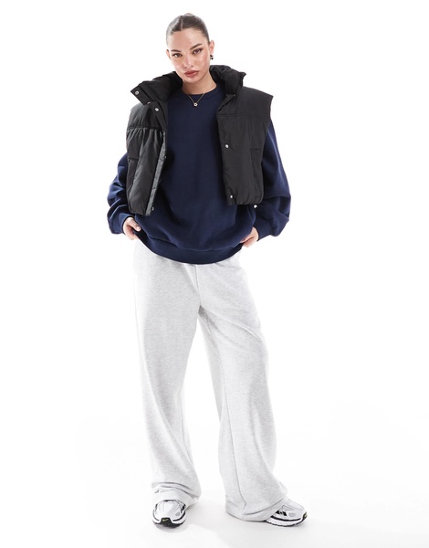 Bershka oversized sweatshirt in navy