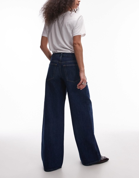 ARKET Cloud low rise baggy wide leg jeans in clean deep blue