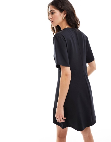 French Connection Rallie cotton T-shirt mini dress in black