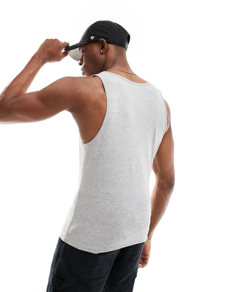 ASOS DESIGN muscle tank in gray heather