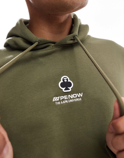AAPE By A Bathing Ape clover hoodie in khaki