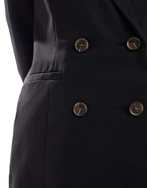 Miss Selfridge oversized double breasted blazer in black