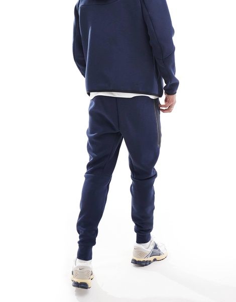 Nike Tech Fleece cuffed sweatpants in navy