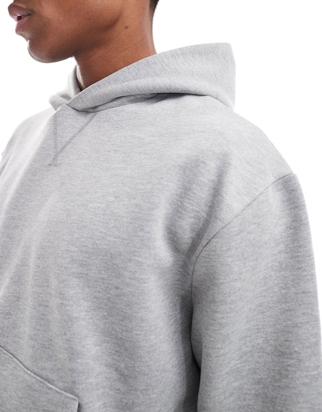 ASOS DESIGN premium 400gsm heavyweight boxy oversized hoodie in washed gray