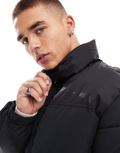 Bershka puffer jacket in black