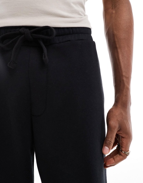 Bershka balloon fit sweatpants in black