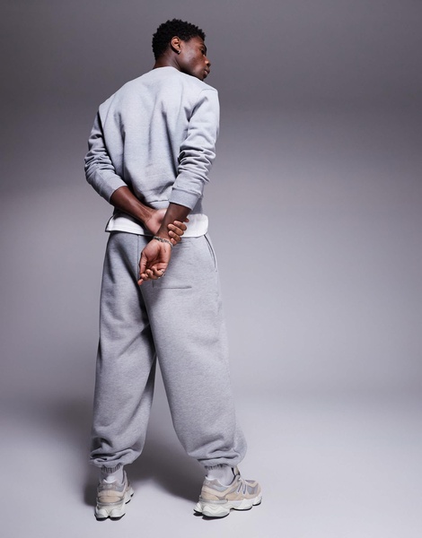 ASOS DESIGN heavyweight oversized sweatpants in 400gsm gray