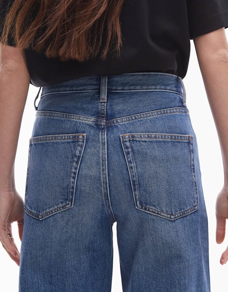ARKET Coral high waist relaxed leg jeans in light wash blue