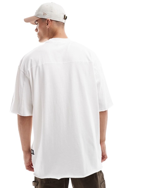 Bershka boxy oversized fit T-shirt in white