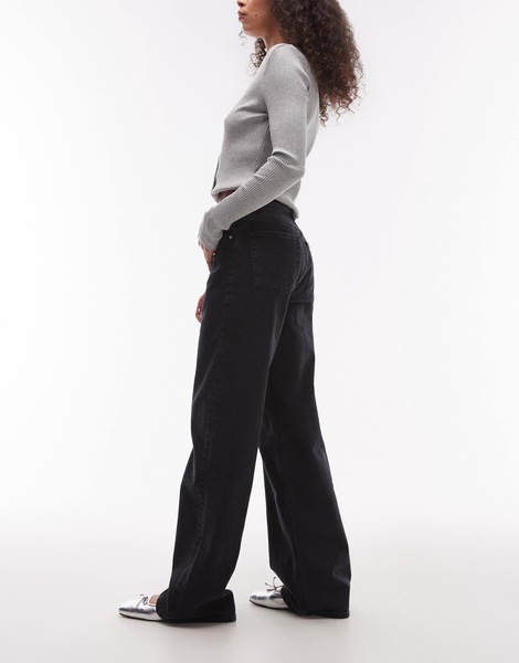ARKET Lupine high rise wide leg jeans in washed black
