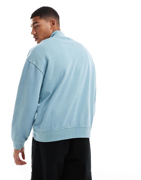 Another Influence acid wash high neck top in green