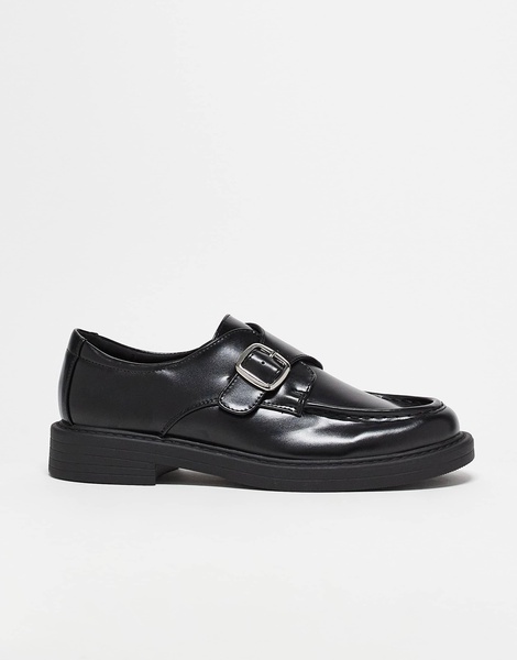 ASOS DESIGN monk shoes in black with chunky sole