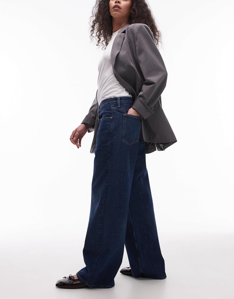 ARKET Cloud low rise baggy wide leg jeans in clean deep blue