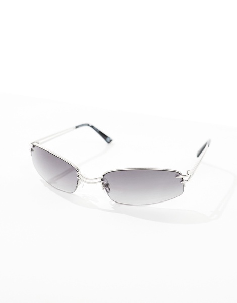 AIRE helix narrow metal sunglasses in black