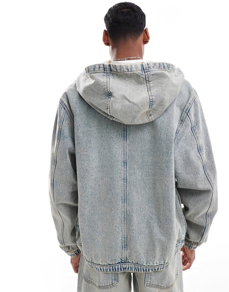 ASOS DESIGN oversized hooded denim jacket