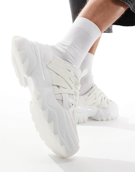 ASOS DESIGN chunky mule sneakers in white