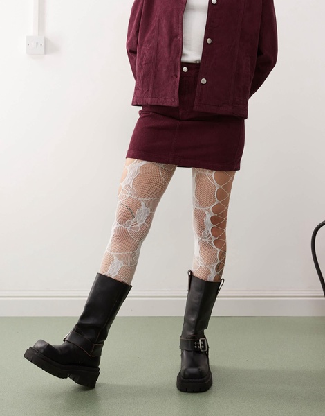 Reclaimed Vintage cord mini skirt in burgundy - part of a set