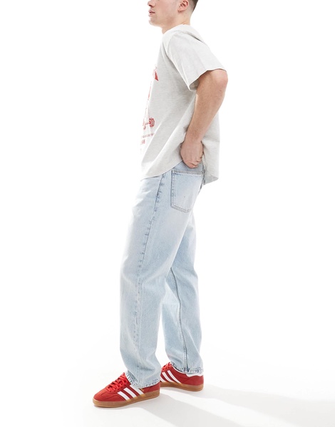 Bershka 90s straight jean in light blue